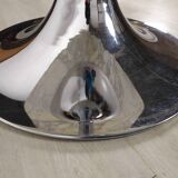 Marble chrome tulip table