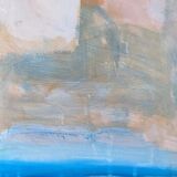 Contemporary "Summer Abstraction" Abstract Seascape by British Artist Ian Mood, Framed Oil Painting