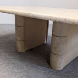 Table basse en travertin, Italie vers 1970