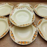 7 assiettes creuses vintage