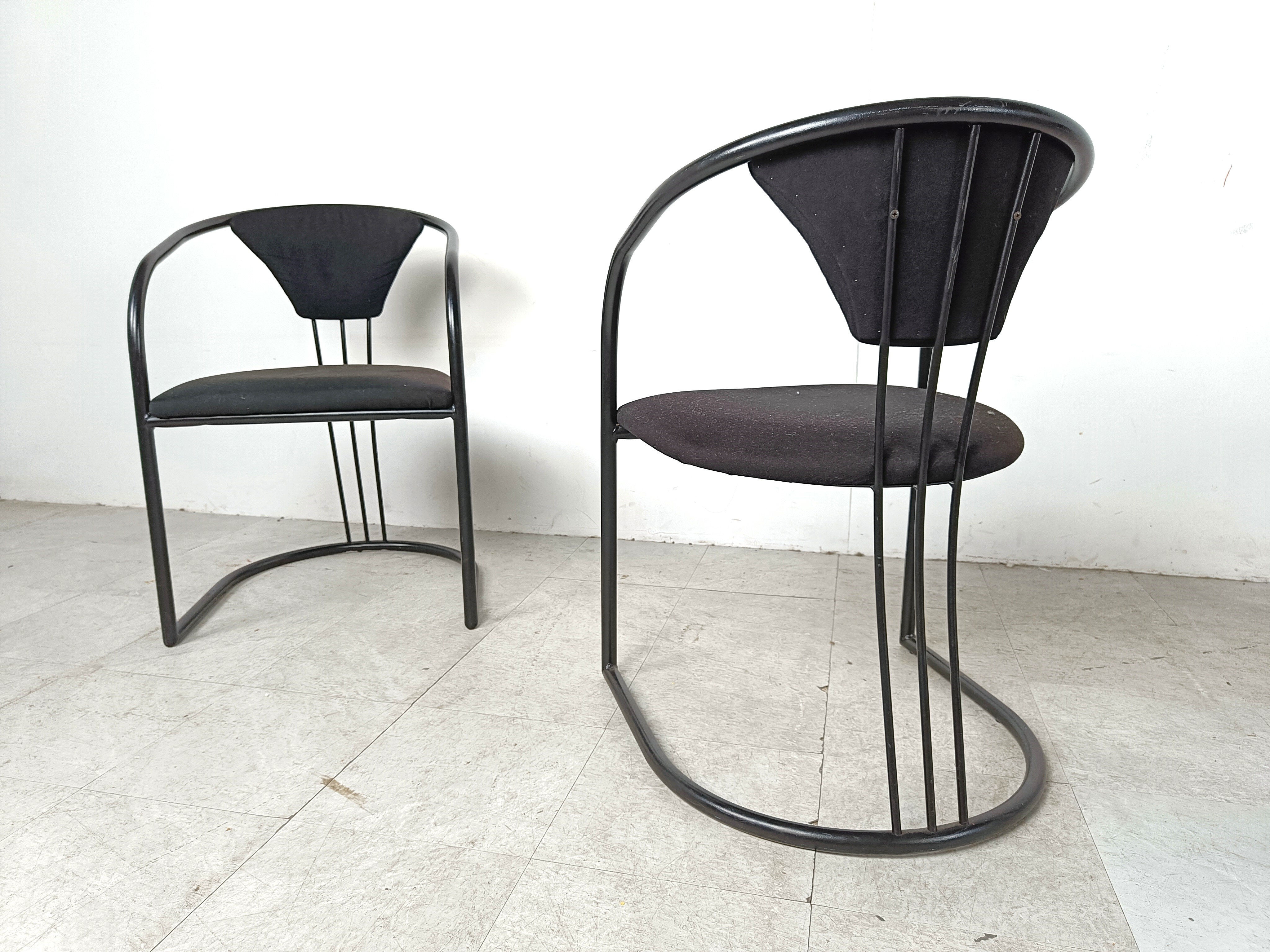 Chaises de salle à manger postmodernes italiennes, années 1980 - ensemble de 6