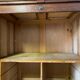 Industrial furniture notary binder with vintage American curtain 1940s