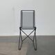 Set of black postmodern Kreuzschwinger chairs by Till Behrens for Schlubach, 1980s.