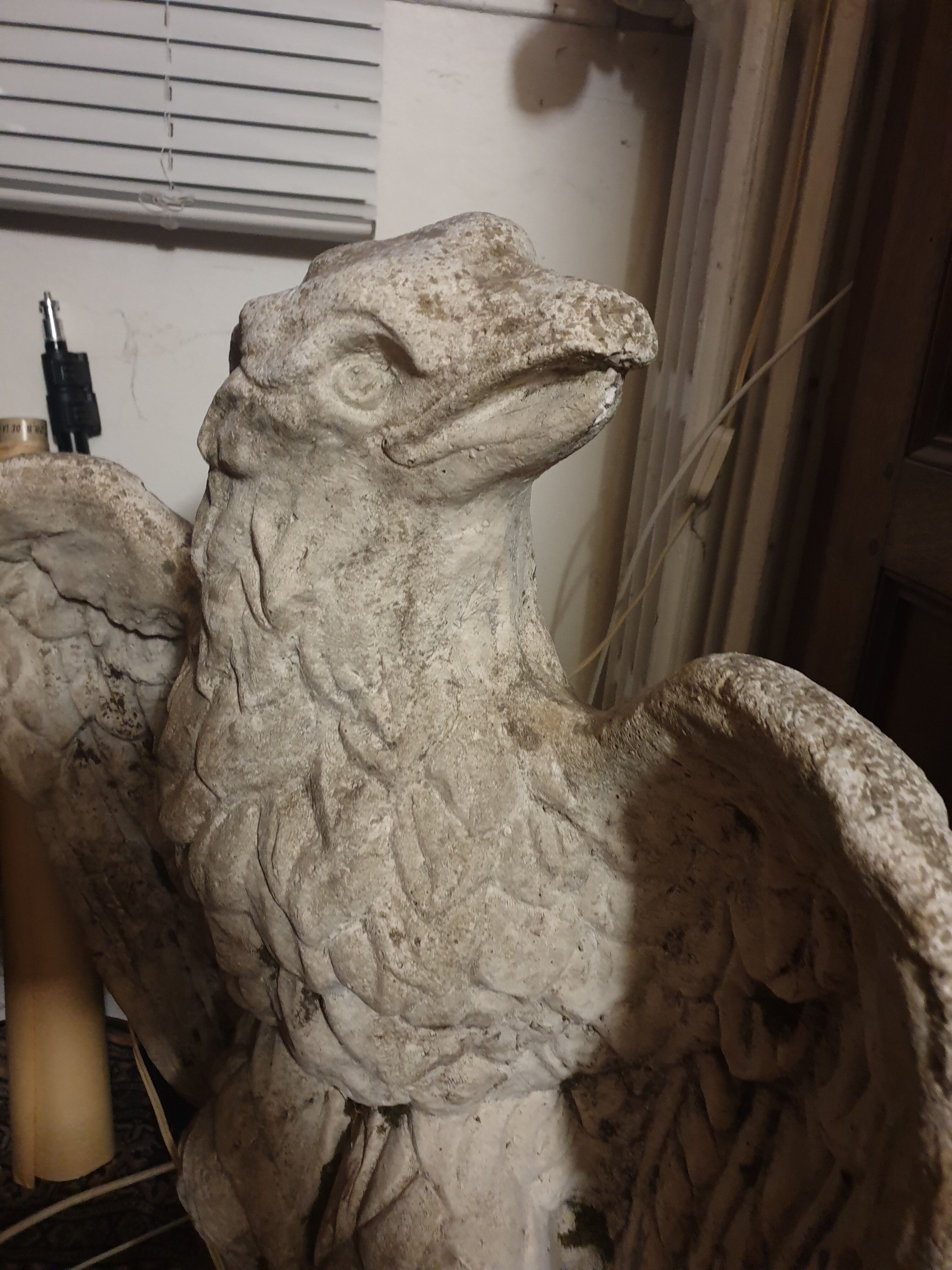 Imperial eagle in fiber cement XXth