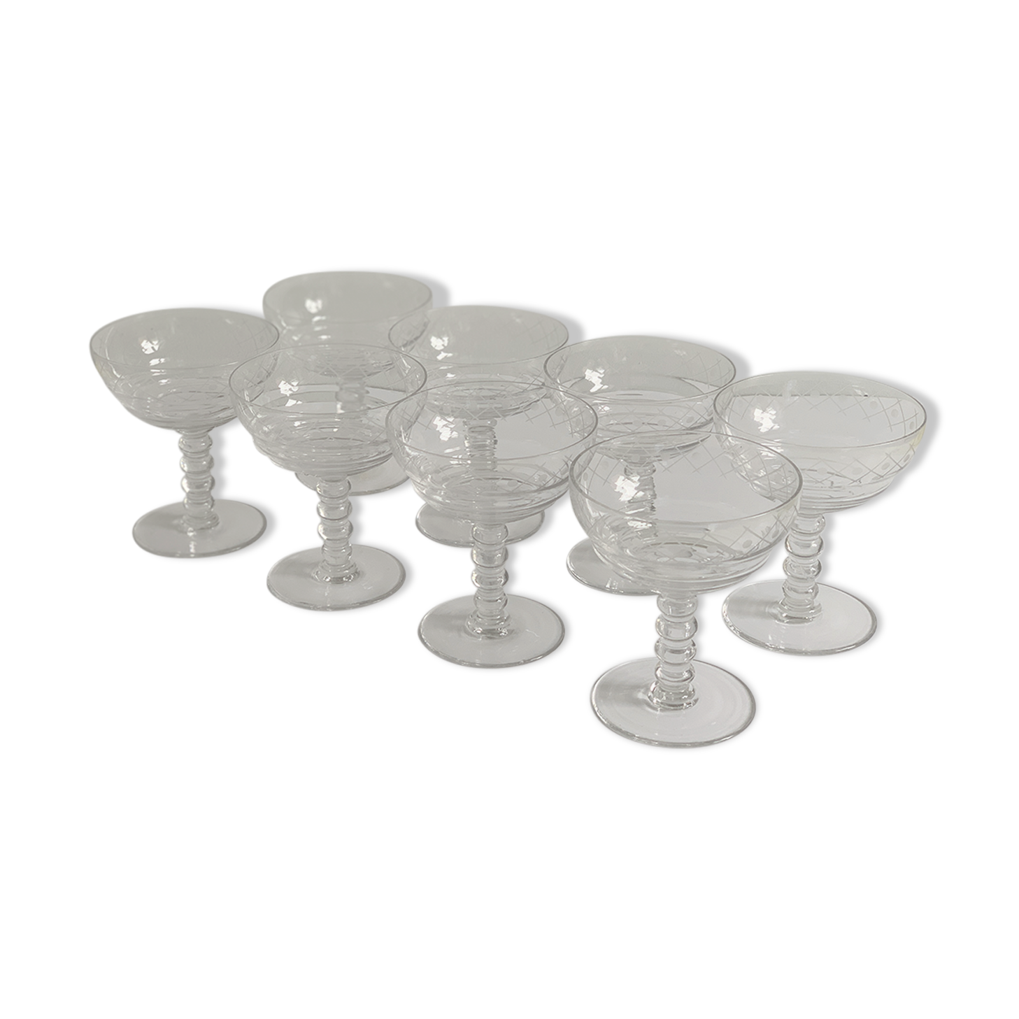 Crystal champagne glasses