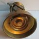Art Deco religious object, Old procession lantern, glass and gilded brass