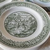 Pastoral decor earthenware dinner plates