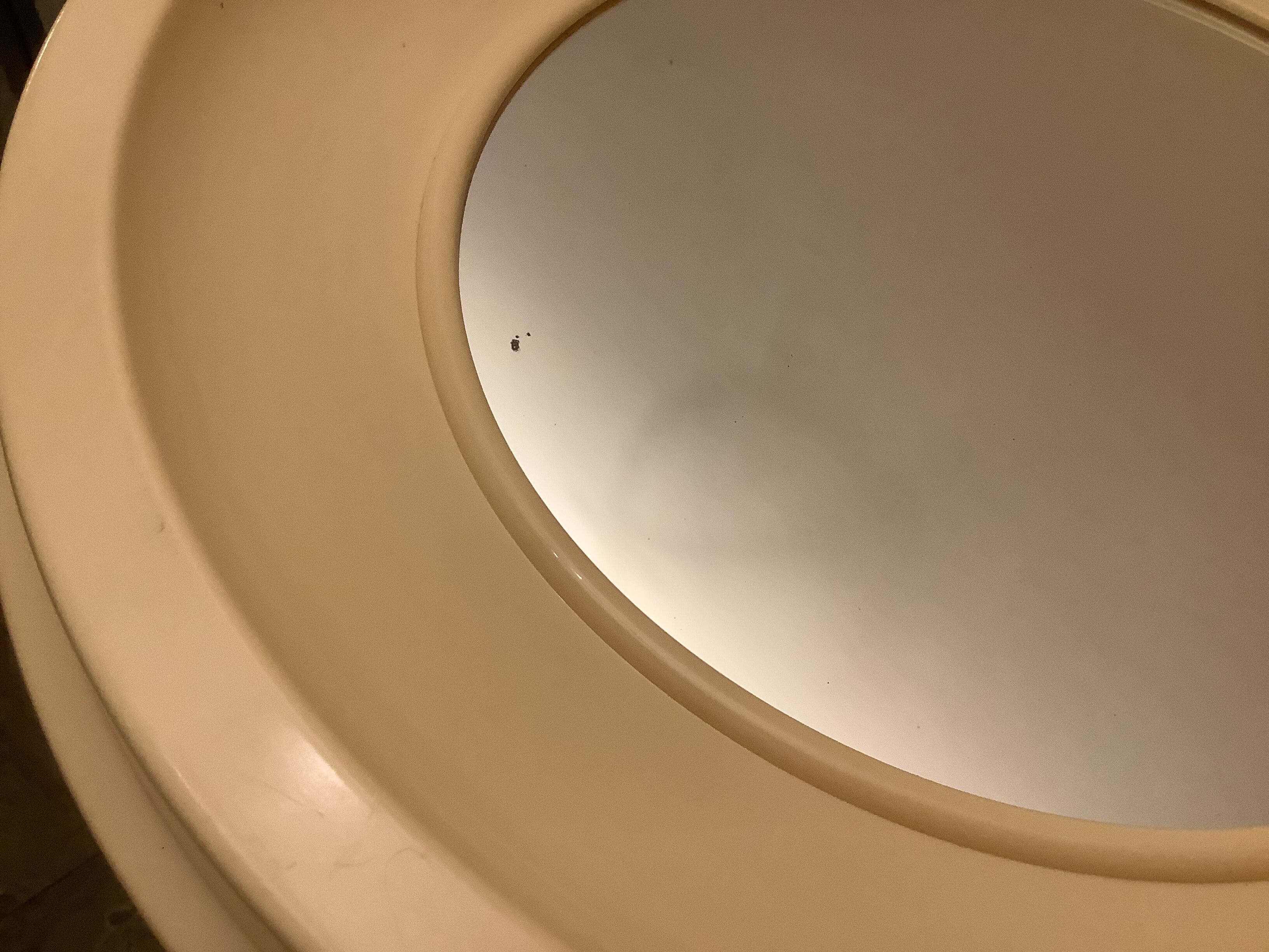 Vintage plastic round mirror