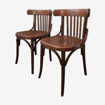 Paire de chaises bistrot couleur ébène