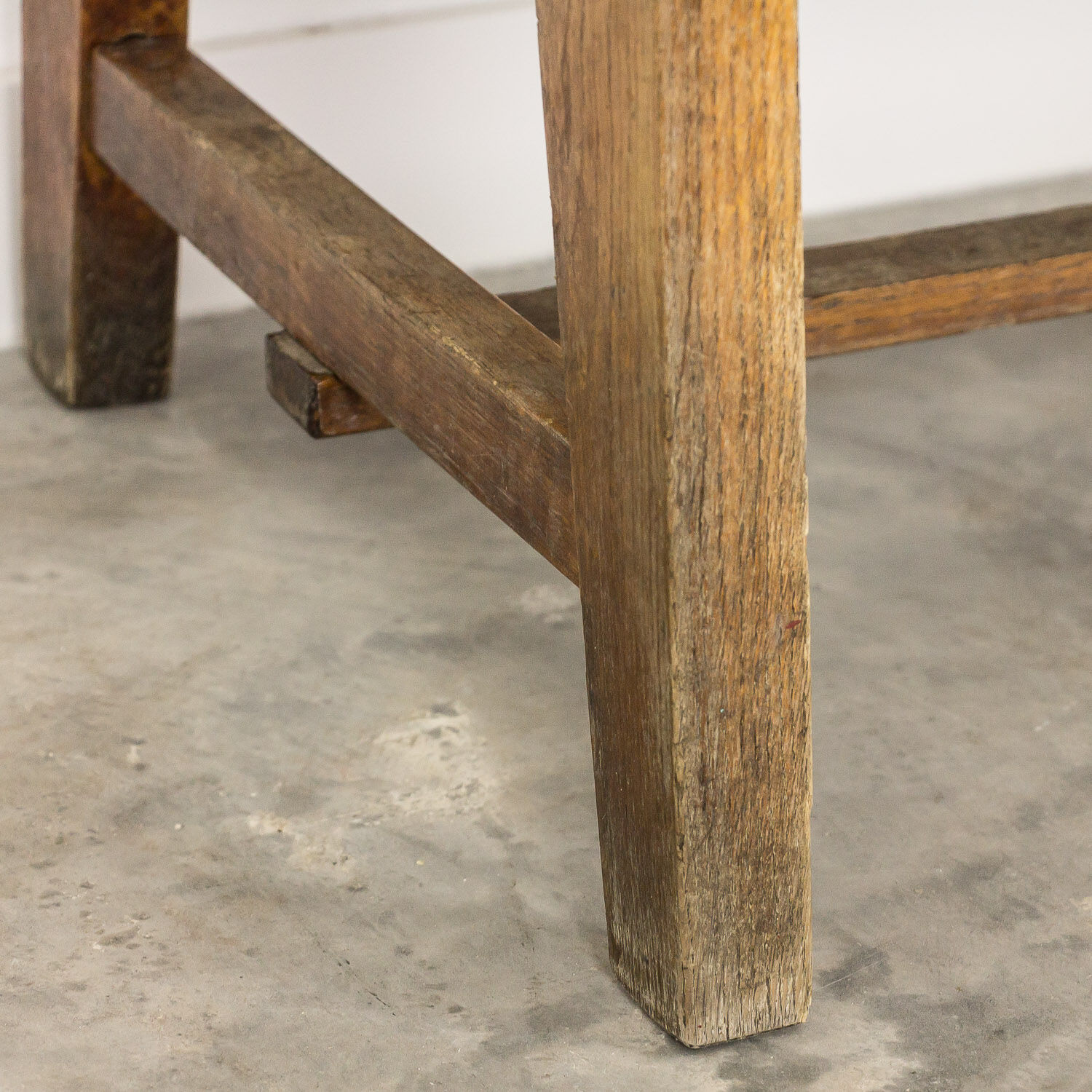 Wooden train station bench