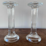 Glass candlesticks
