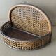 Antique cane wall shelf