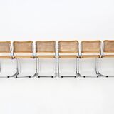 Set of 6 B32 model dining chairs by Marcel Breuer.