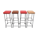 Set of 4 bar-stools Wire 1960s