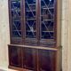 English two-piece mahogany bookcase, made in the 1970s