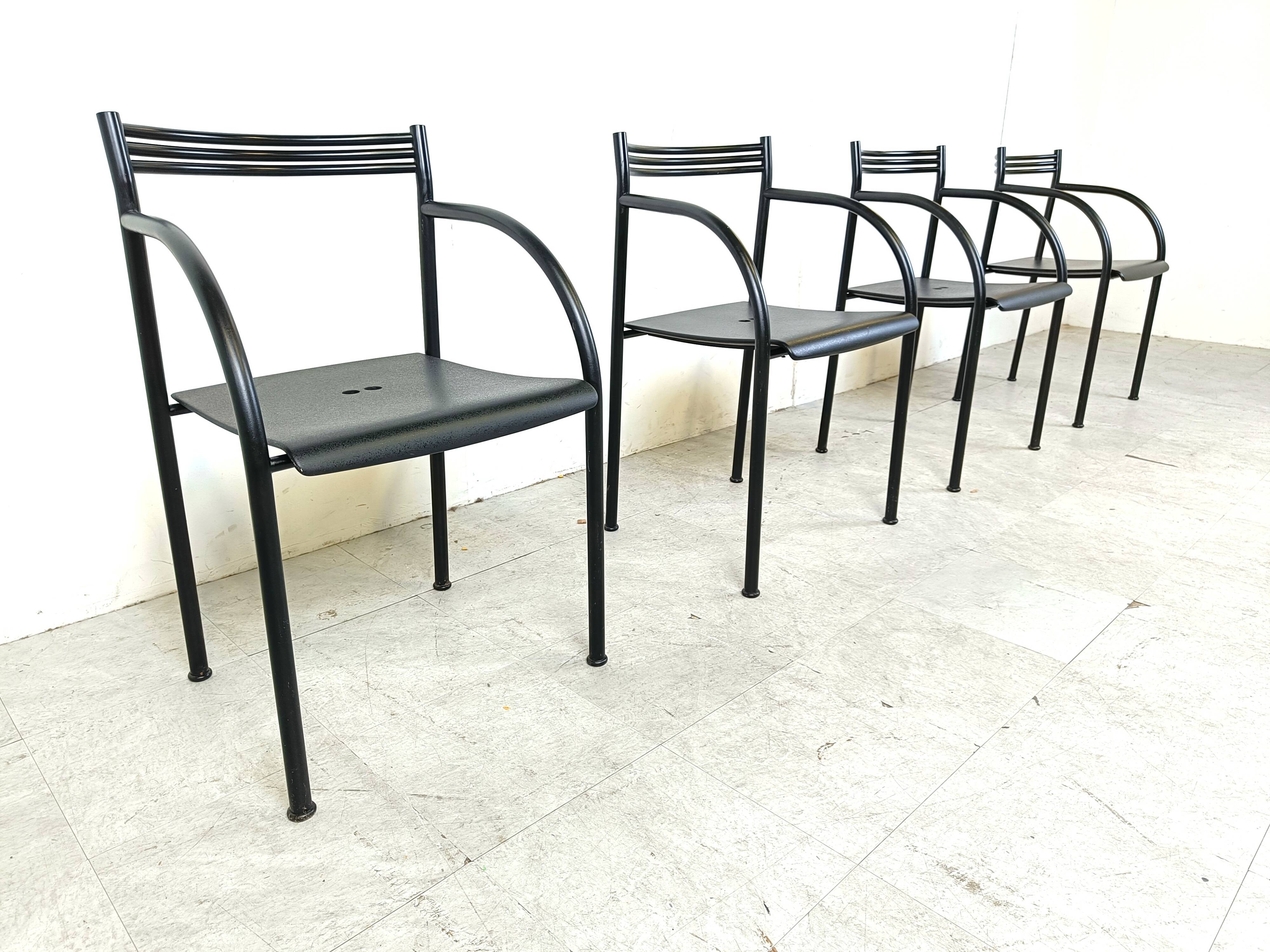 Spanish Francesca Armchairs by Philippe Starck for Baleri Italia, 1982, Set of 4