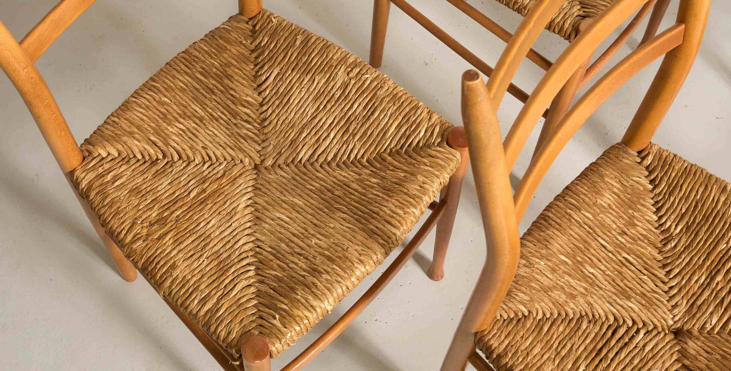 4 vintage Italian chairs, Otto Gerdau, Scandinavian style