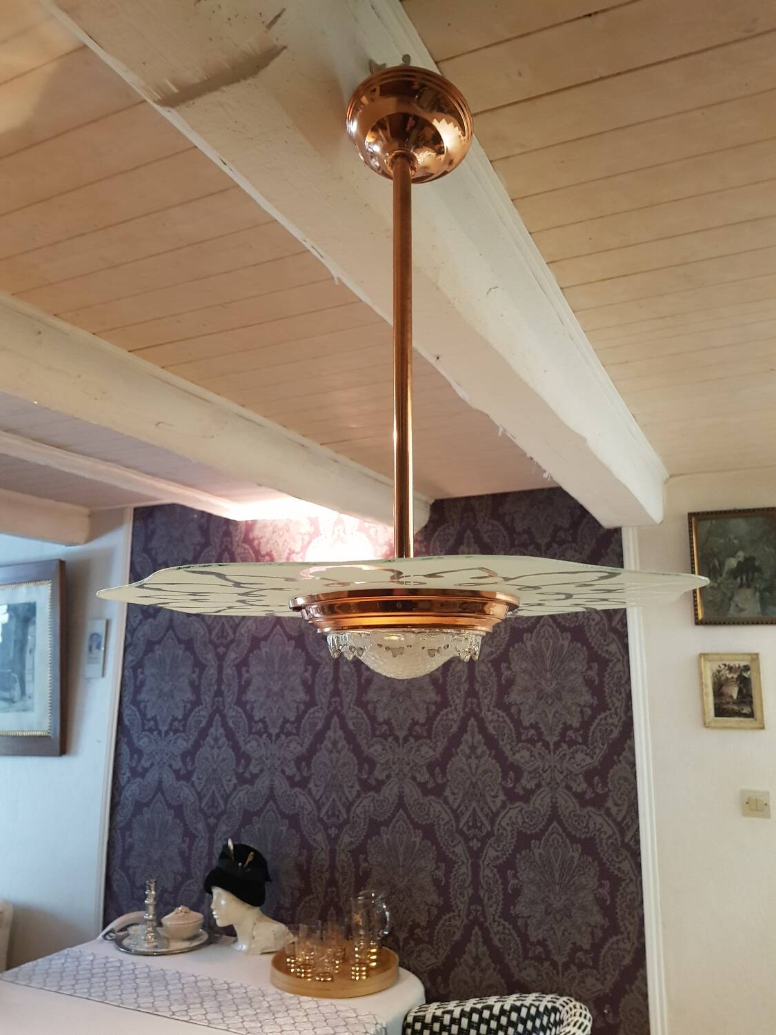 Ezan Art Deco Saturn chandelier