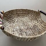Large basket made of woven water hyacinth