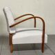 Pair of Art Deco Armchairs in Curved Wood, Italian Manufacture, 1930s - 1940s
