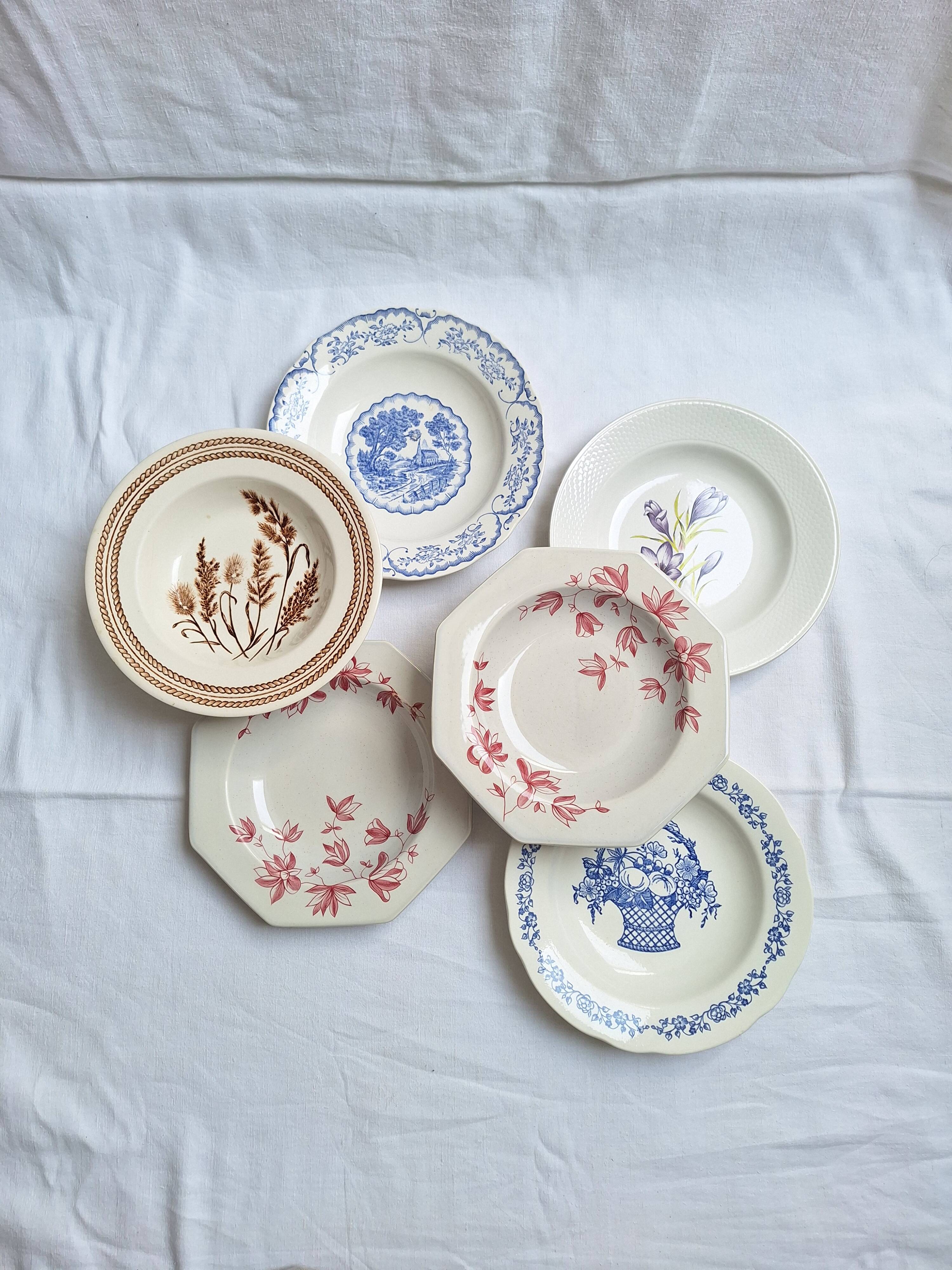 Vintage deep plates St Amand, Digoin, Sarreguemines
