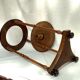 Wooden side table with three legs vintage