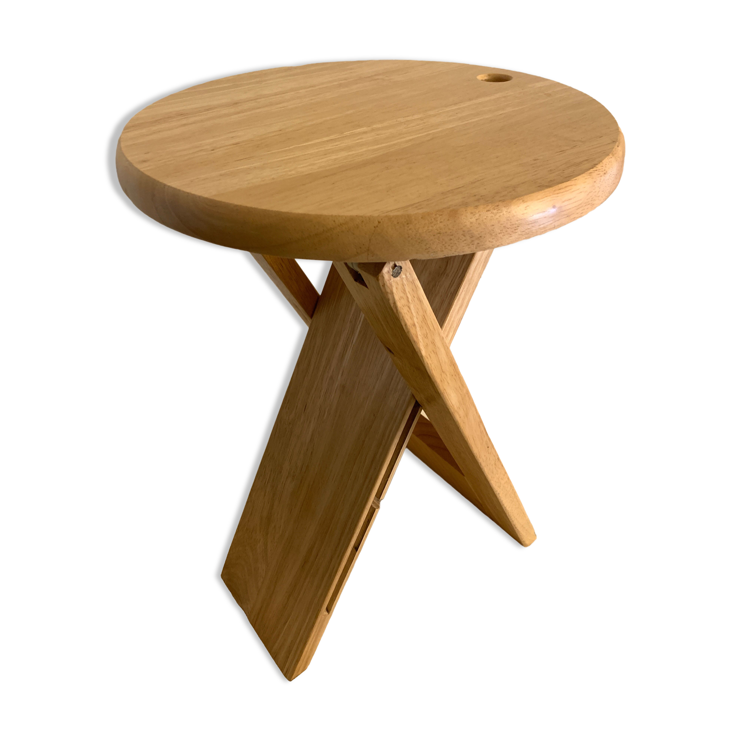Tabouret en bois pliant design Adrian Reed Suzy 1980