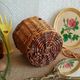 Small canister demijohn in glass circled with wicker - vintage