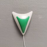 Beautiful and fun wall lamp, in hard pressed white plastic danish 1980s