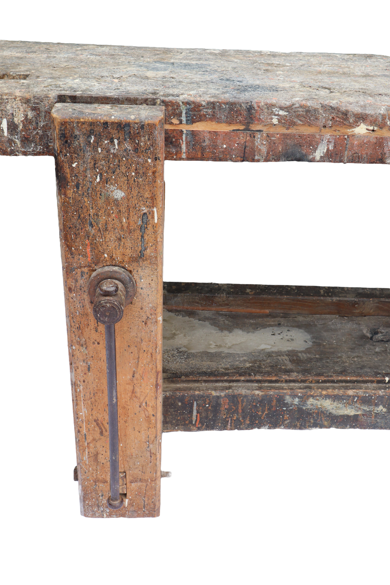 Wooden workbench xxl industrial character welder weathered 251cm