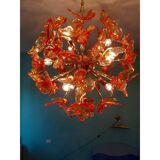 Italian Handmade Butterfly Sputnik Murano Style Glass Chandelier