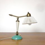 Brass and lacquered metal lamp from the 1950s.