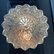 Vintage cast glass ceiling lamp 70s