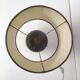 Vintage ceramic lamp signed F. Comte lampshade flowers