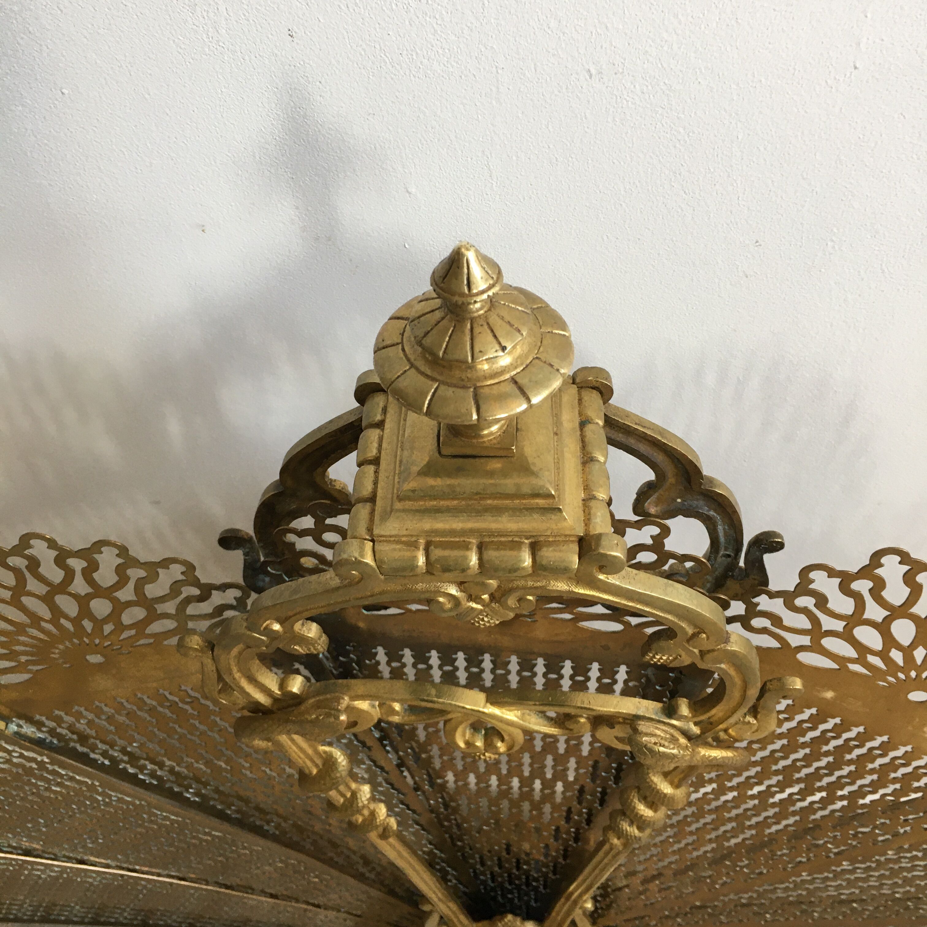 Fan fire pare fan and art nouveau brass
