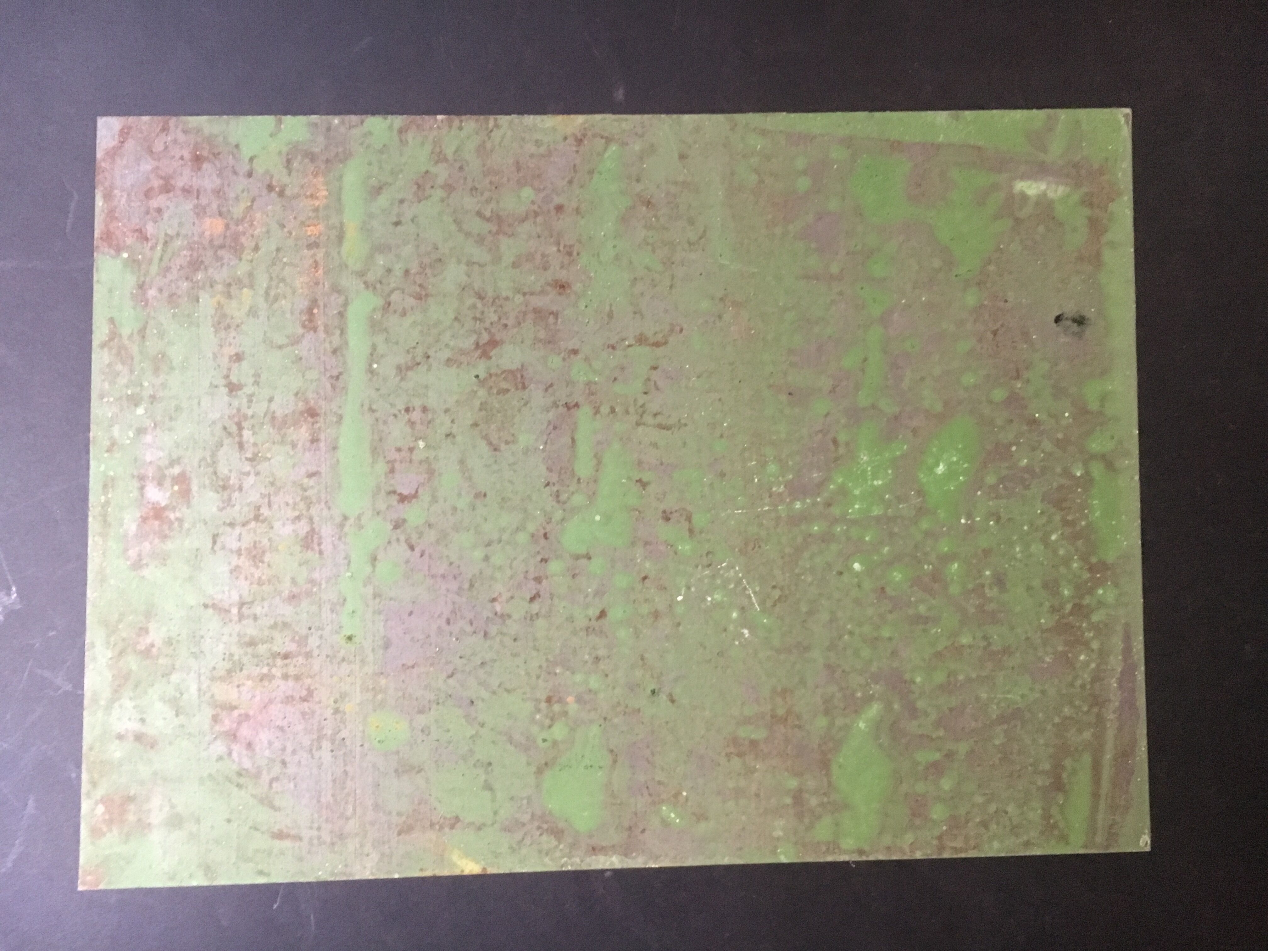 Old factory plaque in painted tin