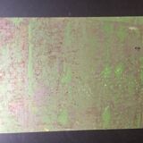 Old factory plaque in painted tin