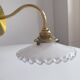 Wall lamp in gilded brass and mini opaline 1930