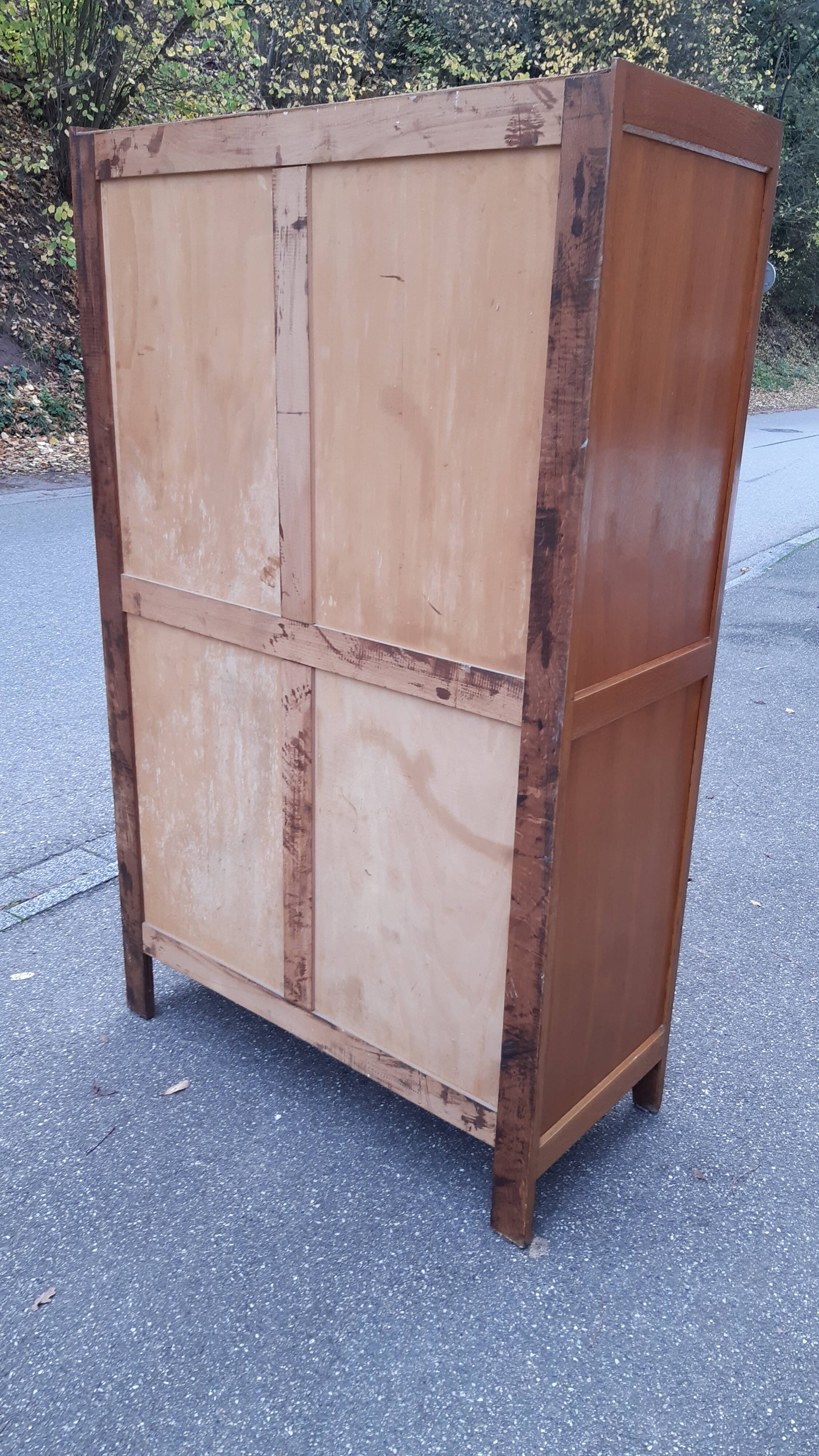 Parisian golden oak cabinet 1950