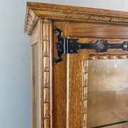 Carved oak display case, Neo-Renaissance style, 20th century