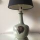 Pied de lampe en grès céladon vert olive par Knabstrup