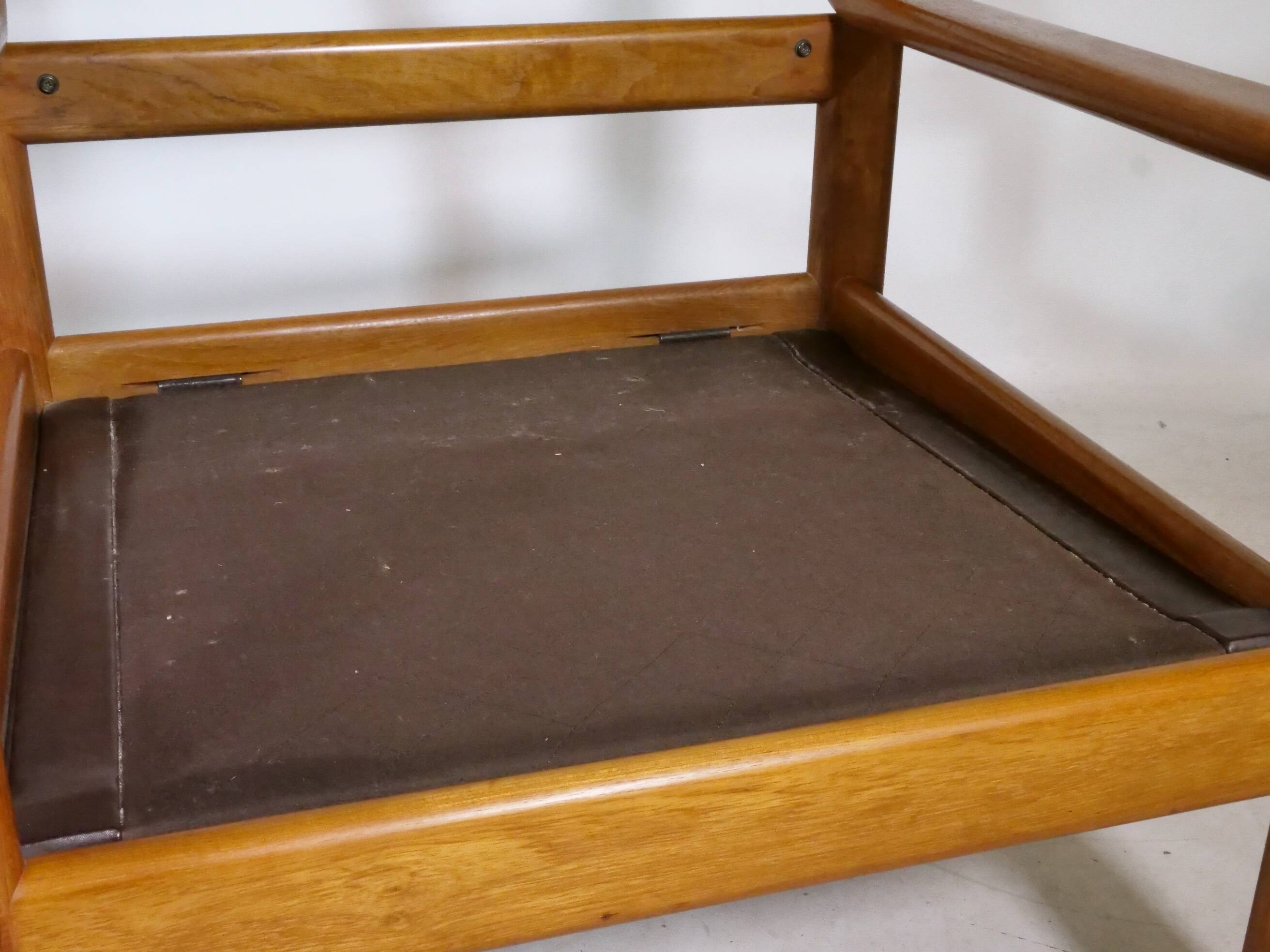 Teak Highback Lounge Chairs by L. Olsen & Søn, Set of 2, Denmark, 1960s