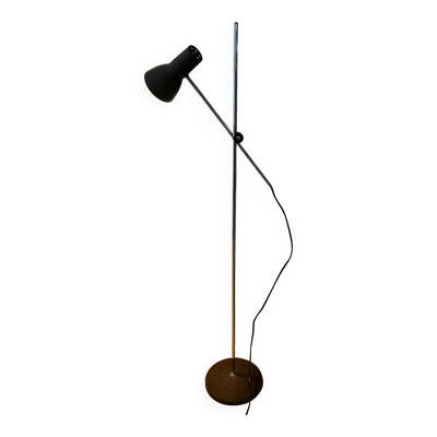 Lampadaire marron réglable du milieu du siècle