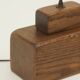 Brutalist artisanal lamp in solid wood (oak) vintage Circa 1960