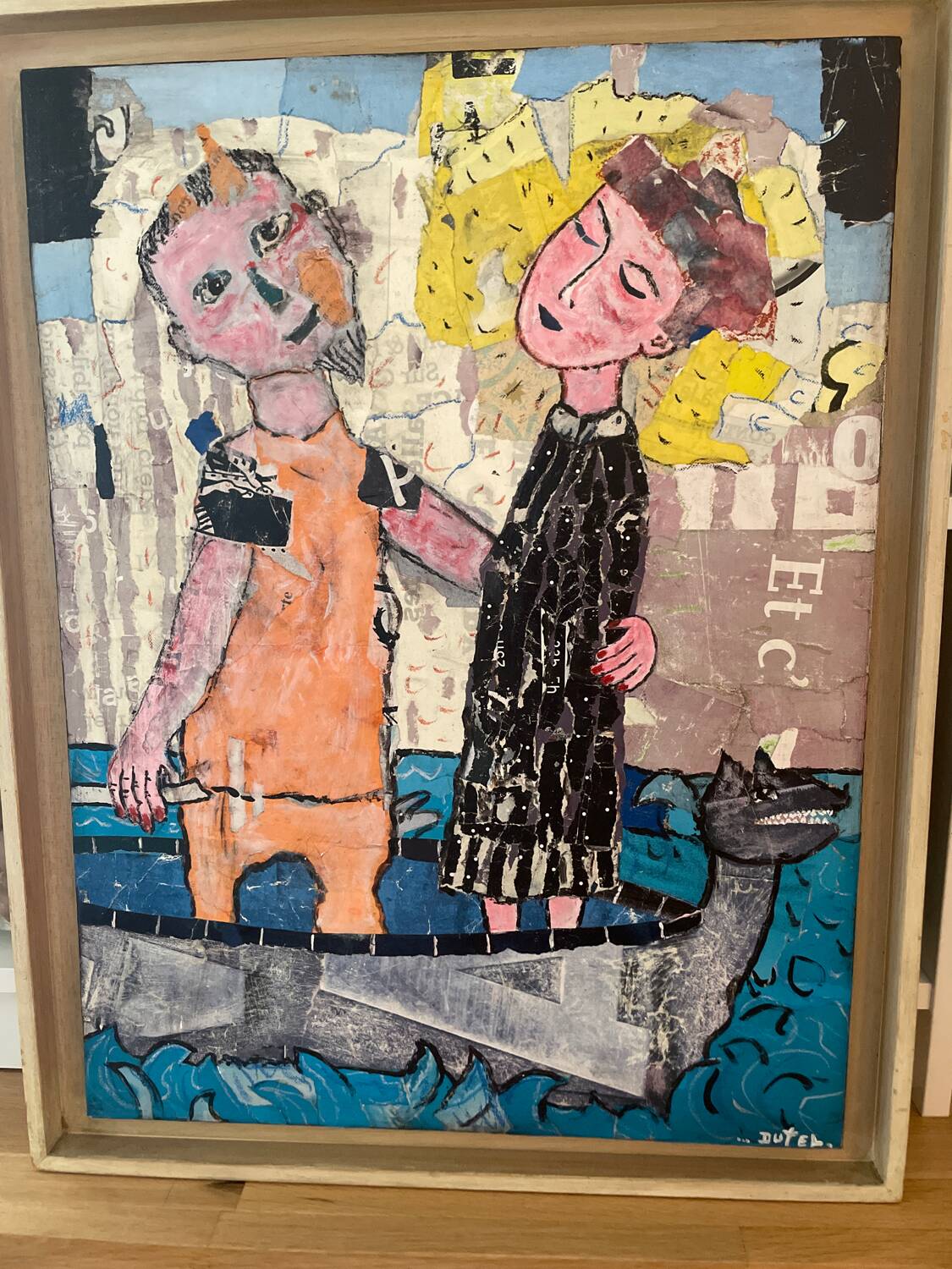 Acrylic on canvas and collage