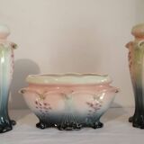 Pair of vases + planter
