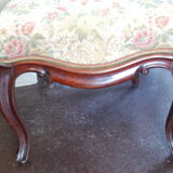 Louis Philippe period armchair with violin-shaped back in mahogany