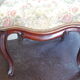 Louis Philippe period armchair with violin-shaped back in mahogany