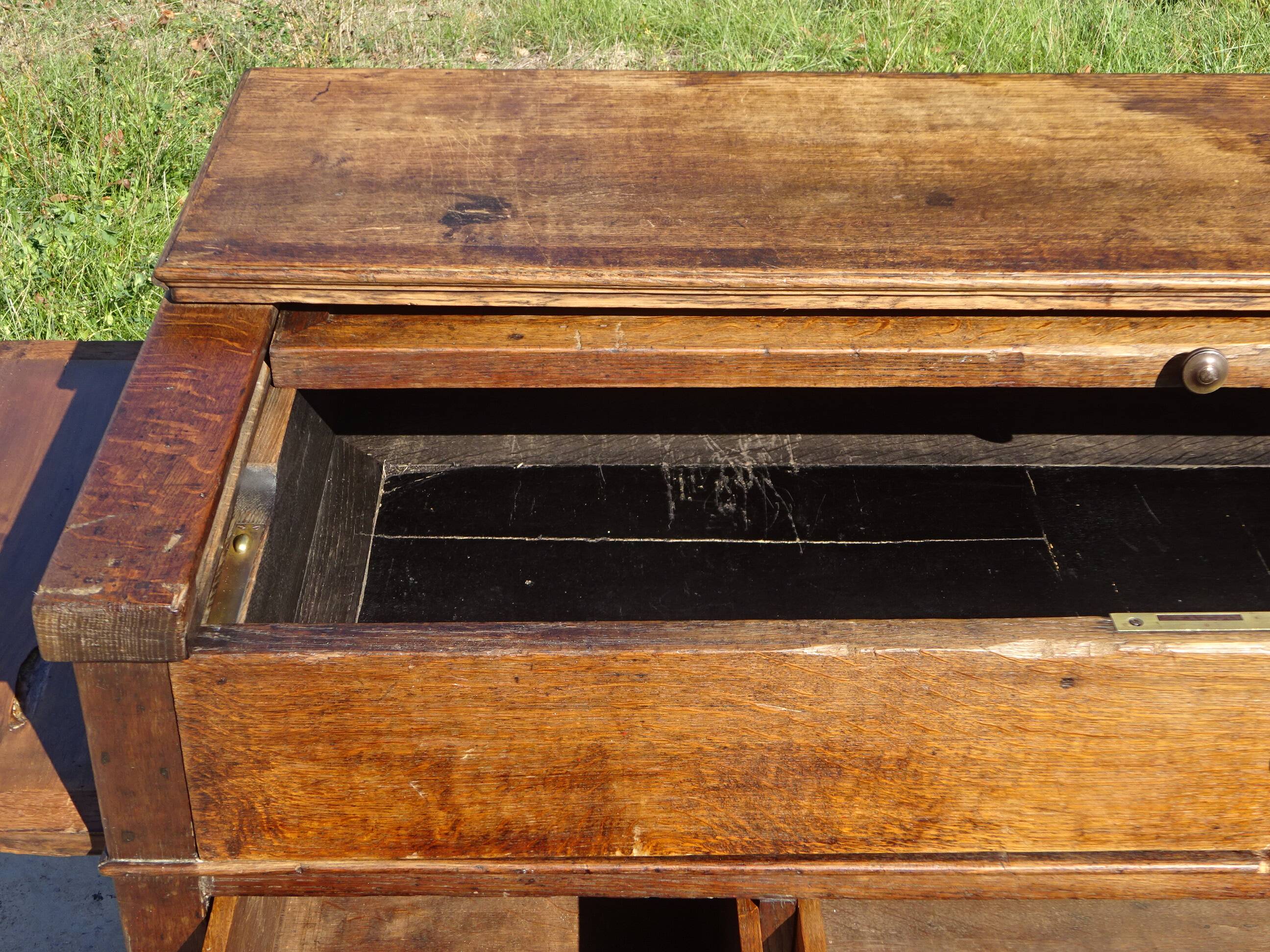Office furniture, old glove maker's table.