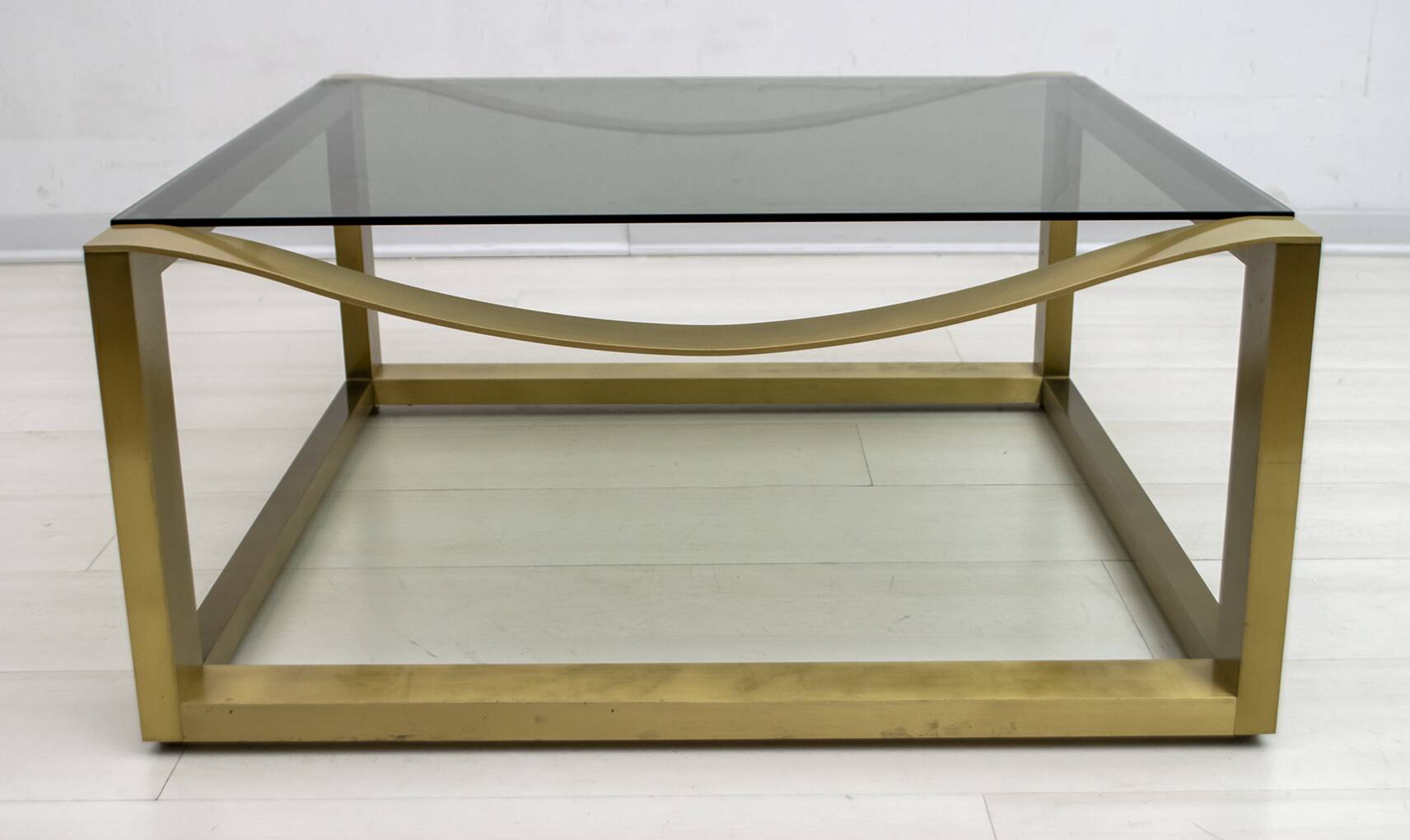 Luciano Frigerio Mid-Century Modern Italian Design Brass Coffee Table, 1970